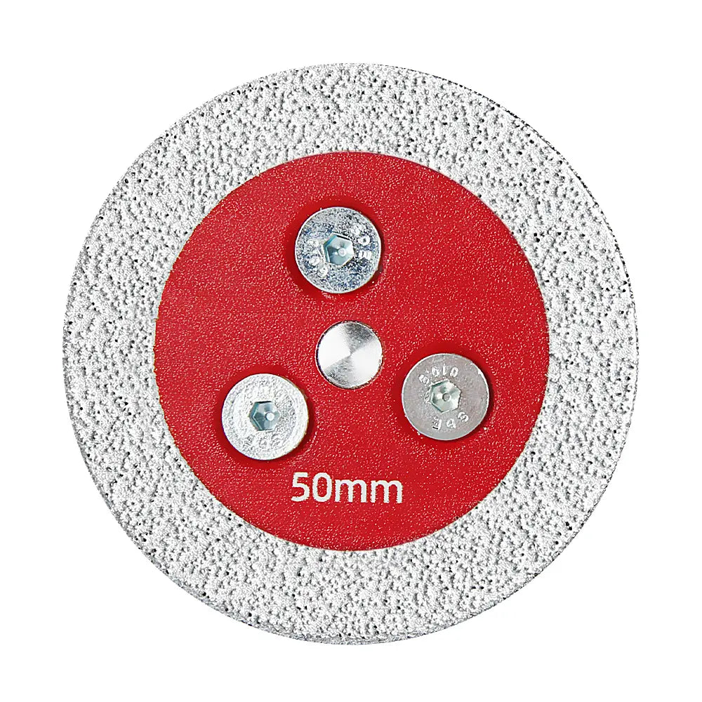 3PCS 2" Diamond Saw Blades with 5/8-11 Removable Flange, Corrugated Teeth for Angle Grinders, High Quality 1-Piece Forging Technology