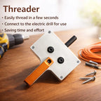 Heavy-Duty Drill-Powered Cable Pulling Tool - Up to 0.315”/8mm Capacity Conduit Wire Feeder, Save Time & Effort, Fast Wire Threading, for Electricians, Ideal for Conduit Running & Tight Spaces