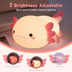 Axolotl Night Light, Gift for Adults Teens and Babies. Decorate Kids' Bedroom with Cute Silicone Axolotl Nightlights, Christmas Birthday Gift for Children and Toddlers