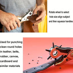 Belt Punch Pliers - Specialty Hand Tool with Smooth Hole Puncher, DIY Tools for Belt Perforation, Home Leather Projects, Father's Day Gift