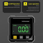 Radiaint Portable Magnetic Digital Angle Finder, 360° Magnetic Attachment Hardware Tool with Dual Laser Guide, Rechargeable Angle Gauge for Woodworking, Construction