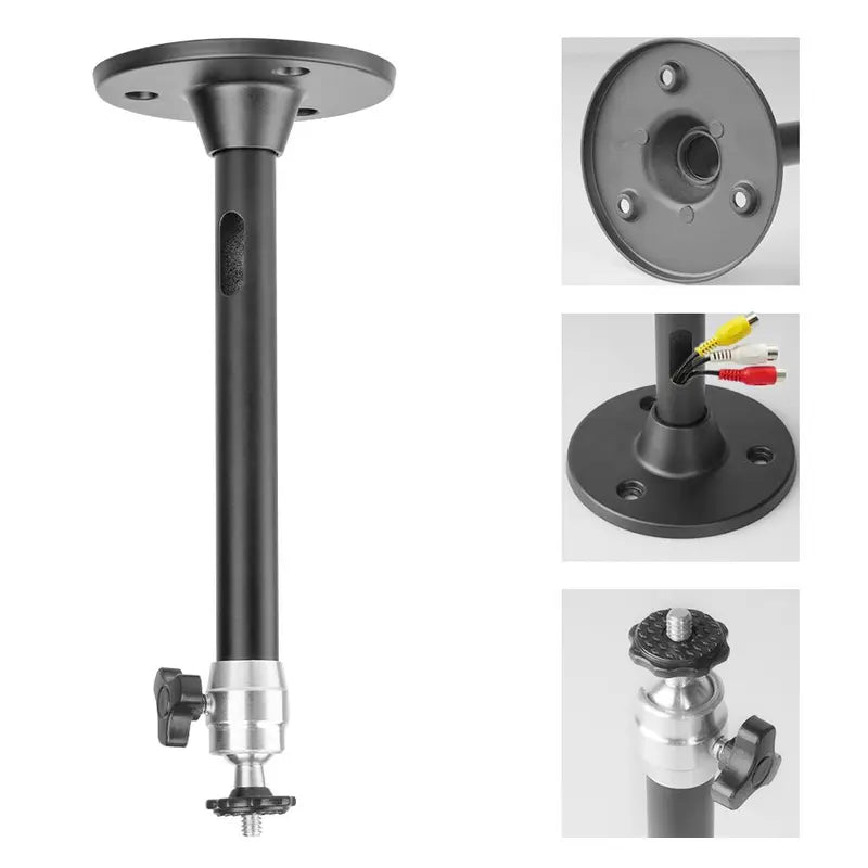 Projector Ceiling Mount Bracket, Adjustable Telescopic Stand with 1/4" Screw Thread, Wall and Ceiling Easy Installation with Screws, Compatible with HY300 Pro, P30, TD80W Mini Projectors and Cameras（1,000+ sold）