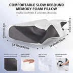 Memory Foam Soft Neck Pillow, 1 Count Comfortable Neck Support Pillow and Neck Rest Cushion for Sleeping, Supportive Memory Foam
